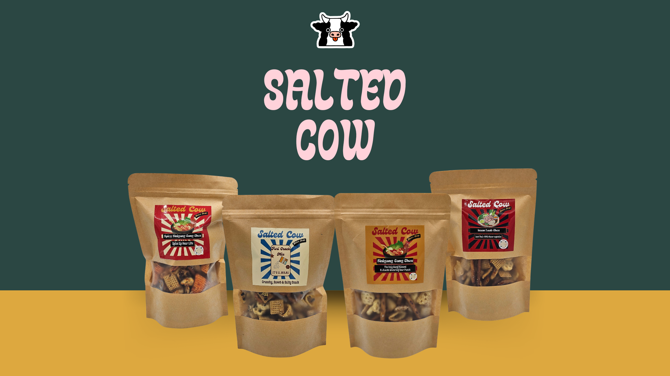 Salted Cow Bake Chex Mix Banner